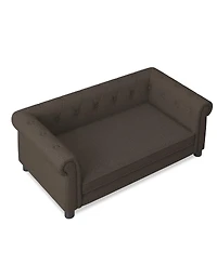 Modern Beige Raised Dog Sofa for Small and Medium Breeds