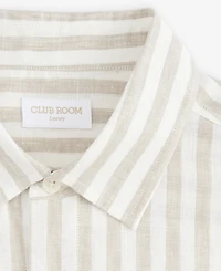 Club Room Men's Long-Sleeve Lino Stripe Linen Shirt, Macy's Exclusive - Yd