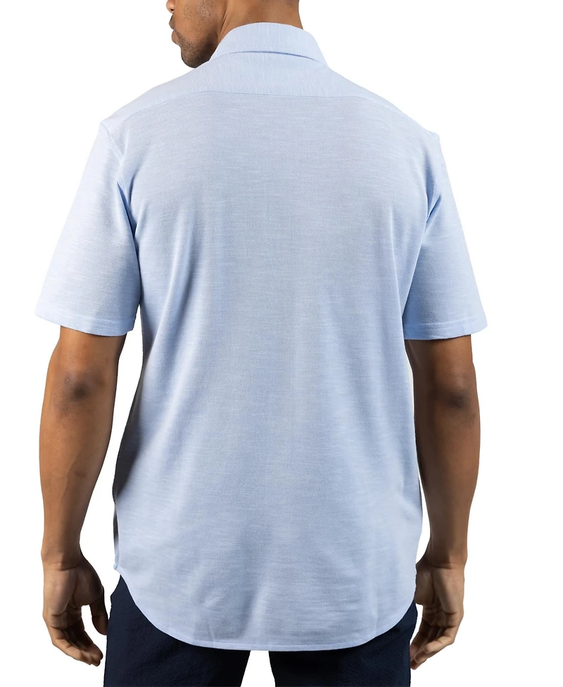 Tailorbyrd Men's Slub Pique Short Sleeve Shirt