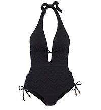 Lascana Women's Plunge Crochet One Piece Swimsuit Bra Sizing