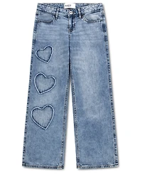 abercrombie kids Toddler Girls' Low Rise Hearts Baggy Jeans