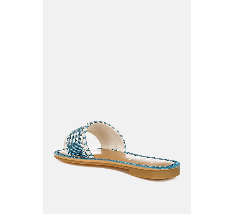 London Rag Beaded Lake Como Flat Slip Ons Women