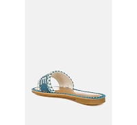 London Rag Beaded Lake Como Flat Slip Ons Women