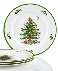 Spode Christmas Tree Melamine Dinner Plates, Set of 4