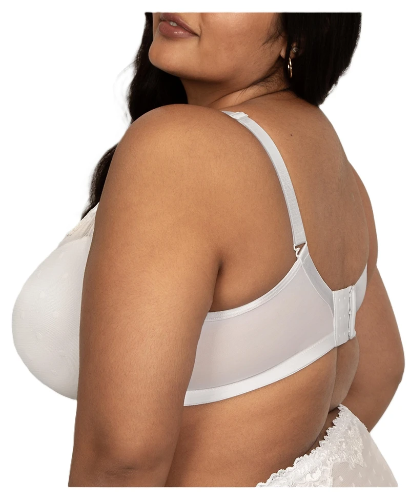 Curvy Couture Women's Sheer Whisper Plunge T-Shirt Bra