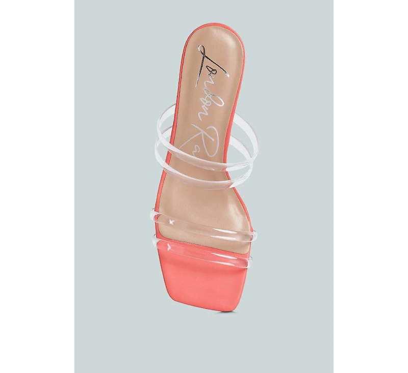 Nightfall Clear Spool Heel Sandal