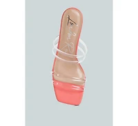 Nightfall Clear Spool Heel Sandal
