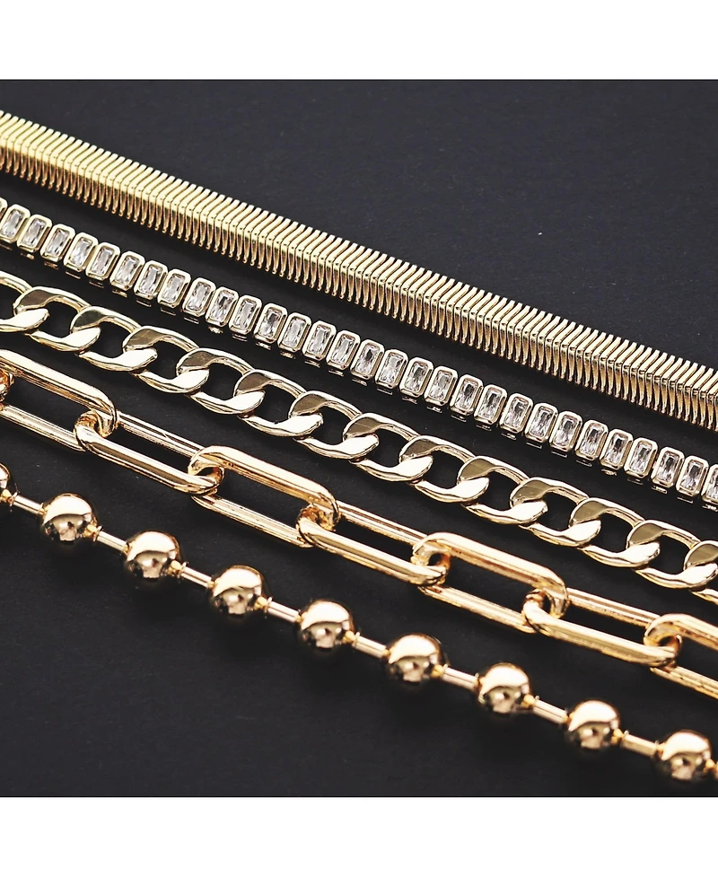 Bowood Lane 8mm Gold Plated Chain Bracelet