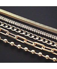 Bowood Lane 8mm Gold Plated Chain Bracelet