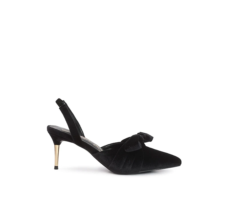 mayfair velvet high heel mule sandals