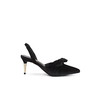 mayfair velvet high heel mule sandals