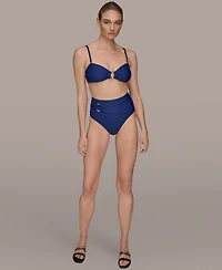 Donna Karan Women's Shirred Bandeau Bikini Top