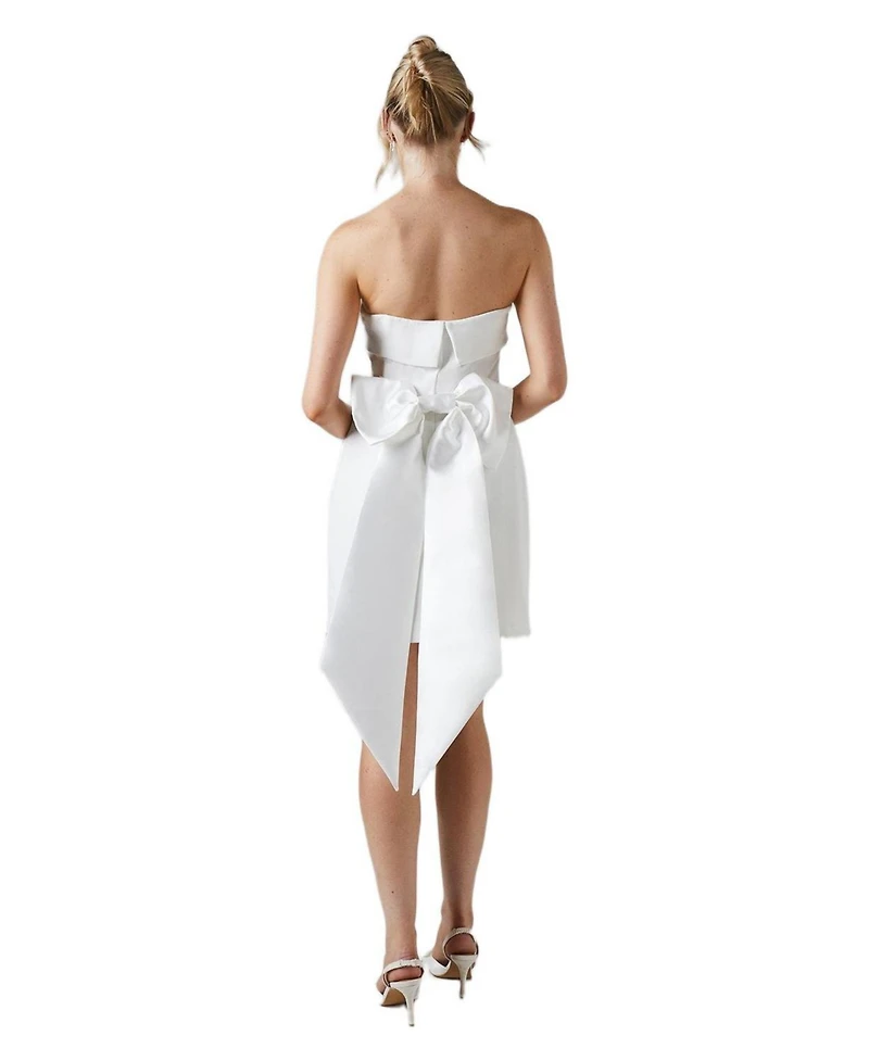Coast Women's Bow Back Bandeau Bridal Mini Dress