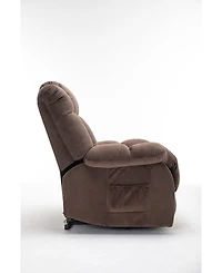Clihome Power Lift Recliner Chair for Elderly- Heavy Duty and Safety Motion Reclining Mechanism-Fabric Sofa Living Room Chair,Light Camel