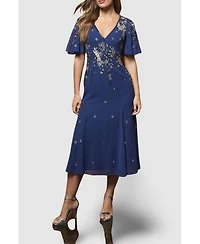 Coast Women's Floral Embellished Midi Dress