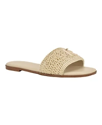 Calvin Klein Women's Kamine Woven Logo Flat Slip-On Sandals