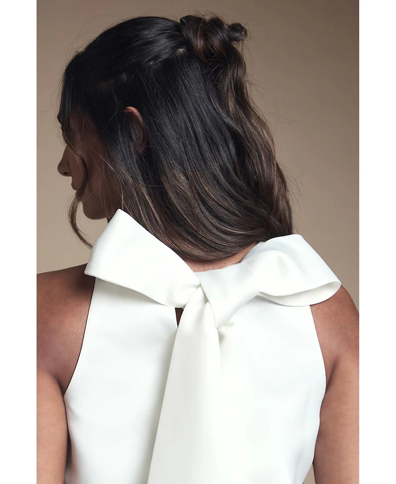 Coast Women's Structured Satin Bridal Mini Dress