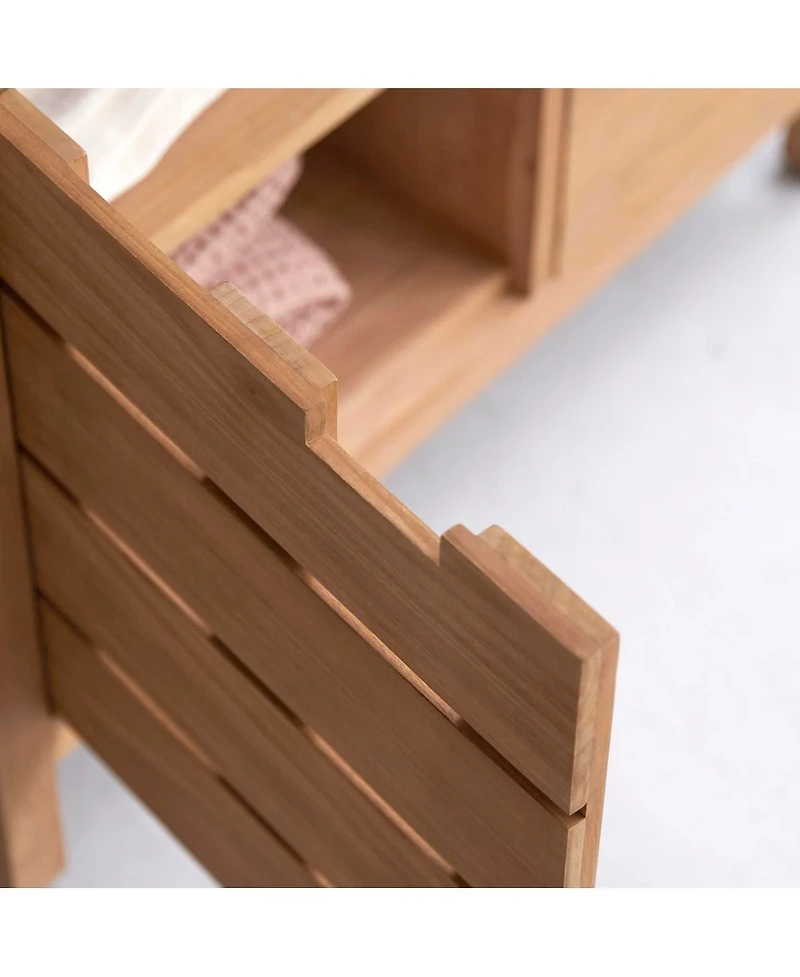 Tikamoon Serena solid teak vanity unit 80 cm