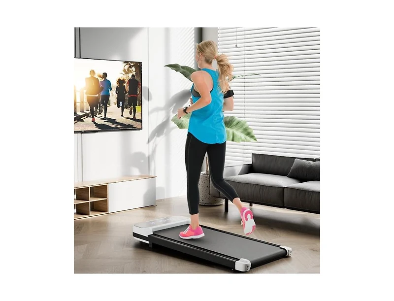 Hongge 2.5HP Under Desk Treadmill with Remote Control and 3 Countdown Modes-White