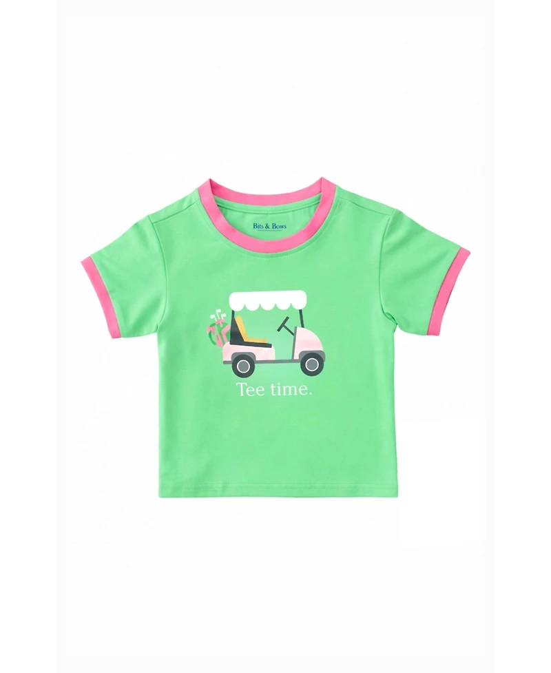 Bits & Bows Little Girls Little/Big Golf Tee Time T-Shirt