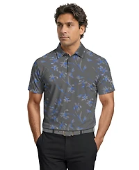 Pga Tour Men's Energized Floral Print Golf Polo Shirt