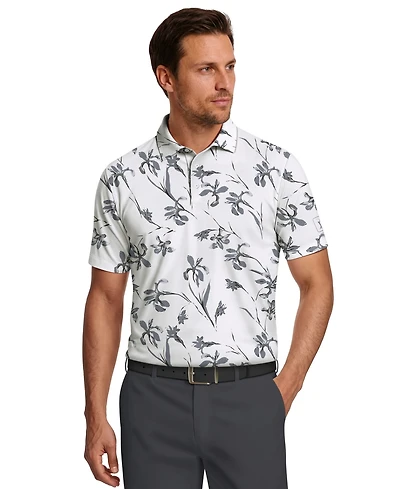 Pga Tour Men's Energized Floral Print Golf Polo Shirt