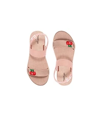 Bebe Girls Sandals – Cute Fashion Flat Sandals, Summer Flats with Fruit Charms and Ankle Strap (ToddlerLittle KidBig Kid)