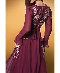 Coast Women's Wrap Waist Embroidered Midi Dress