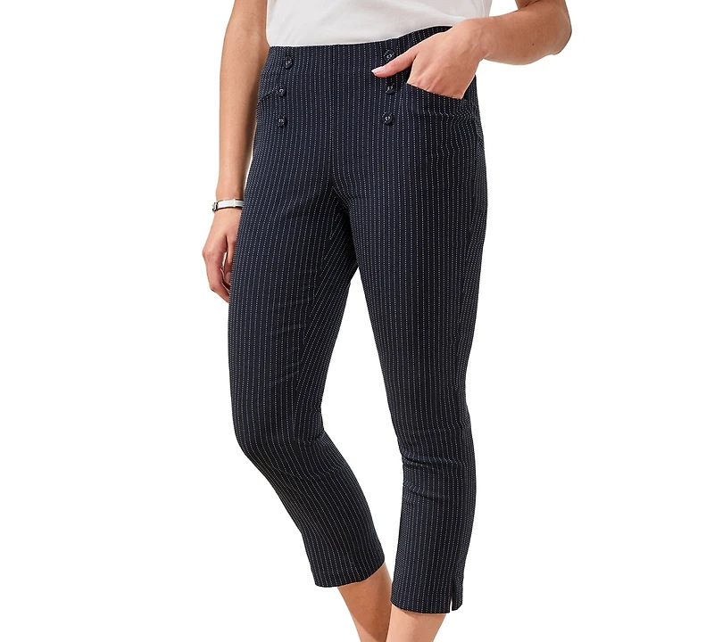 Tribal Women's Pinstripe Pull-On Pants