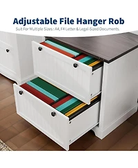 gaomon Farmhouse File Cabinets with 2 Drawers,30" File Cabinets with Hanging File Folders for A4/Letter/Legal Size Documents