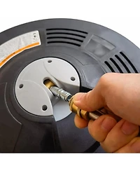 flynama 15 Inch Pressure Washer Surface Cleaner 4000 Psi Max with Dual One Quarter Mnpt Nozzles for Driveway Patio Sidewalk Cleaning