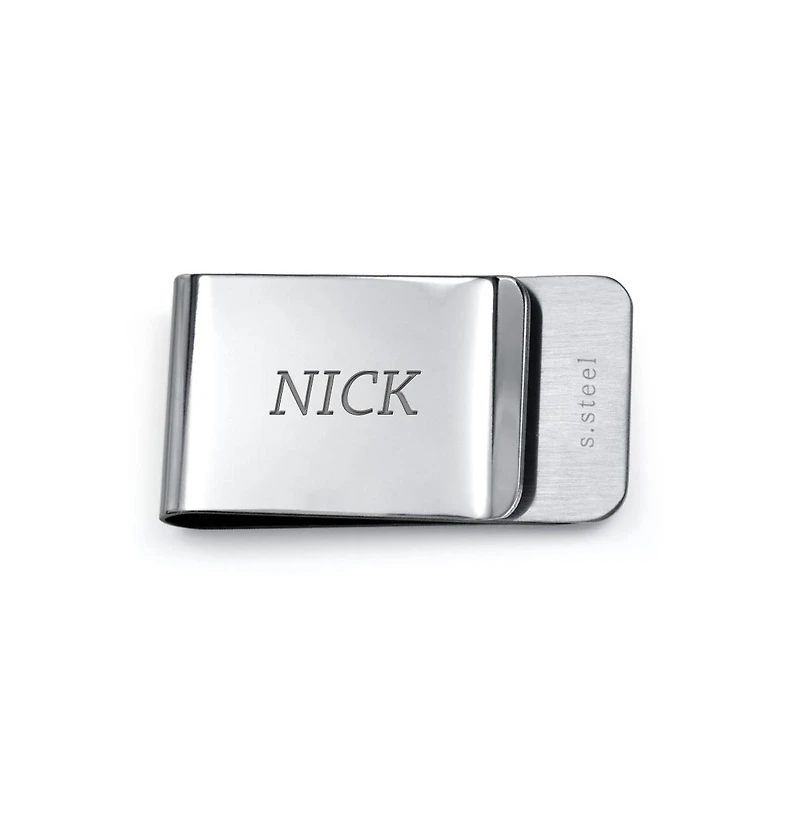 Bling Jewelry Men's Large Two Tone Compass Masonic Freemason Money Clip Stainless Steel