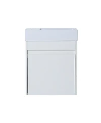 Sillysis 18" Wall Mounted Bathroom Vanity with Resin Sink, Soft Close Door & Ample Storage for Small Spaces