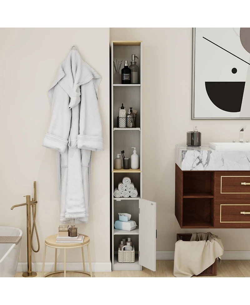 Rainsken 72" Tall Slim Storage Cabinet