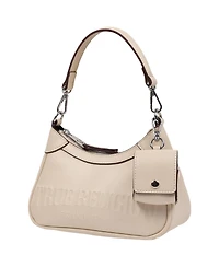 True Religion Women's Trapunto Logo Zip-Top Hobo