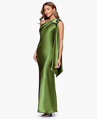 Betsy & Adam Women's One-Shoulder Ball Gown