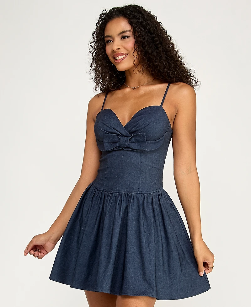 Katia Rae Junior's Sweetheart Neck Corset Mini Dress
