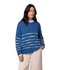 Celtic & Co. Women's Long Sleeve Drop Stitch Breton Sweater