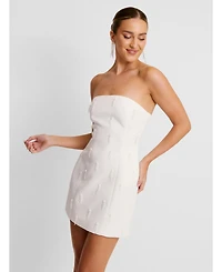 Six Stories Women's Bandeau Embellished Diamante Mini Dress