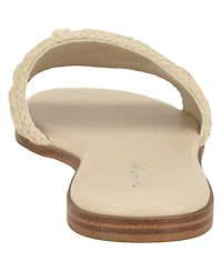 Calvin Klein Women's Kamine Woven Logo Flat Slip-On Sandals