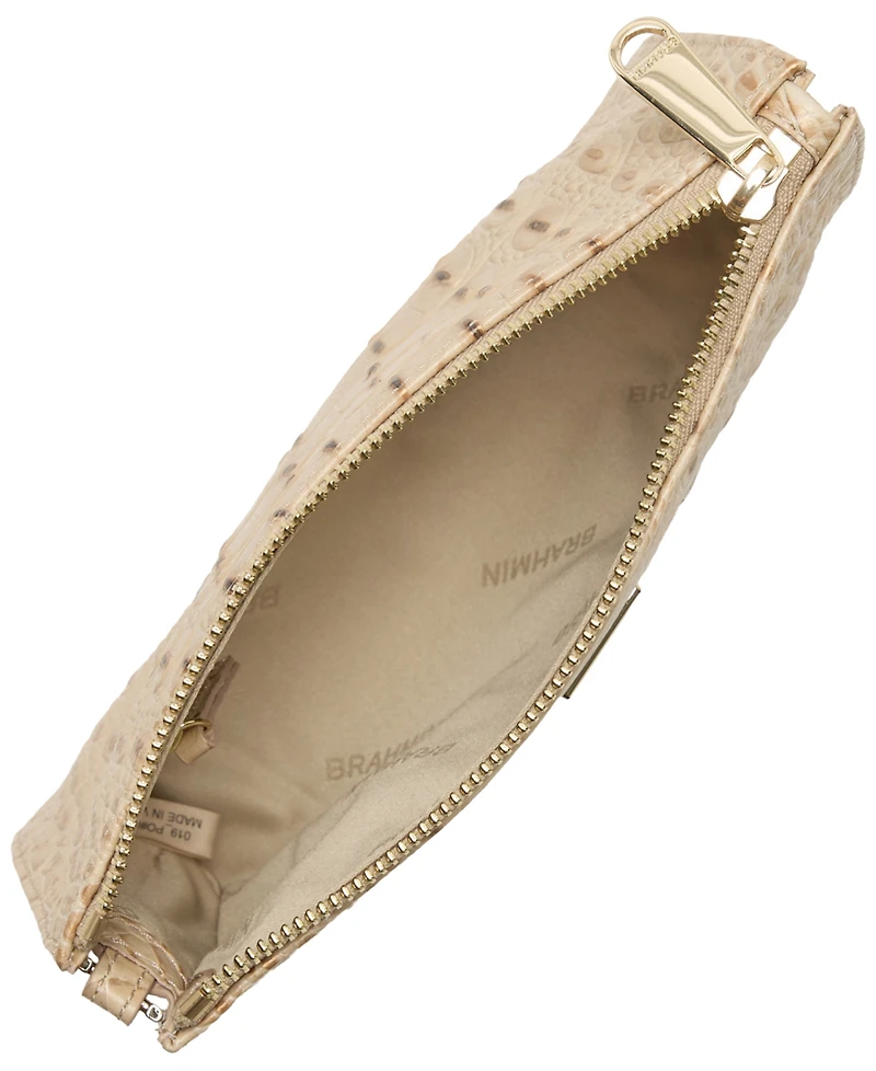 Brahmin Adia Croc-Embossed Zippered Wristlet