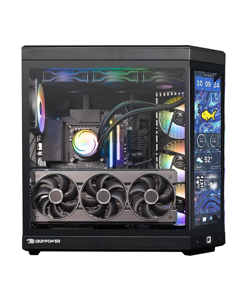 iBUYPOWER Y70TIBA7N5801 Liquid Cooled Gaming Desktop Computer, Amd Ryzen 7 9800X3D 4.7GHz, 32GB Ram, 2TB Ssd, Nvidia GeForce Rtx 5080 16GB, Windows 11