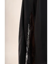 endless rose Women's Satin Lace Maxi Skirt