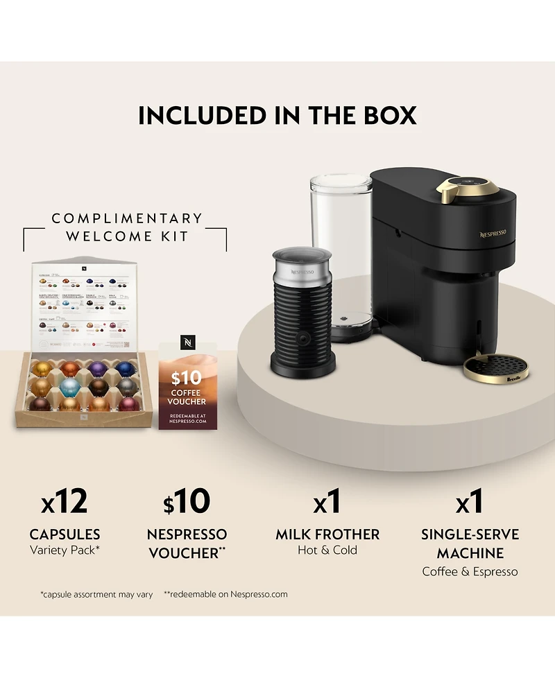 Nespresso Limited-Edition Vertuo Pop+ Deluxe Coffee and Espresso Maker by Breville