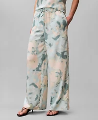 Calvin Klein Women's High-Rise Straight-Fit Wide-Leg Pull-On Pants