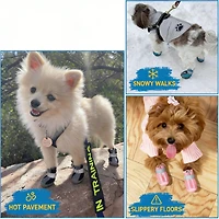 Aronkl Anti-Slip Breathable Dog Boots for Paws Protection with Reflective Straps