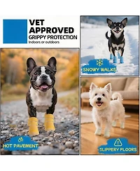 Aronkl Anti-Slip Breathable Dog Boots for Paw Protection, Outdoor Use, Reflective Straps