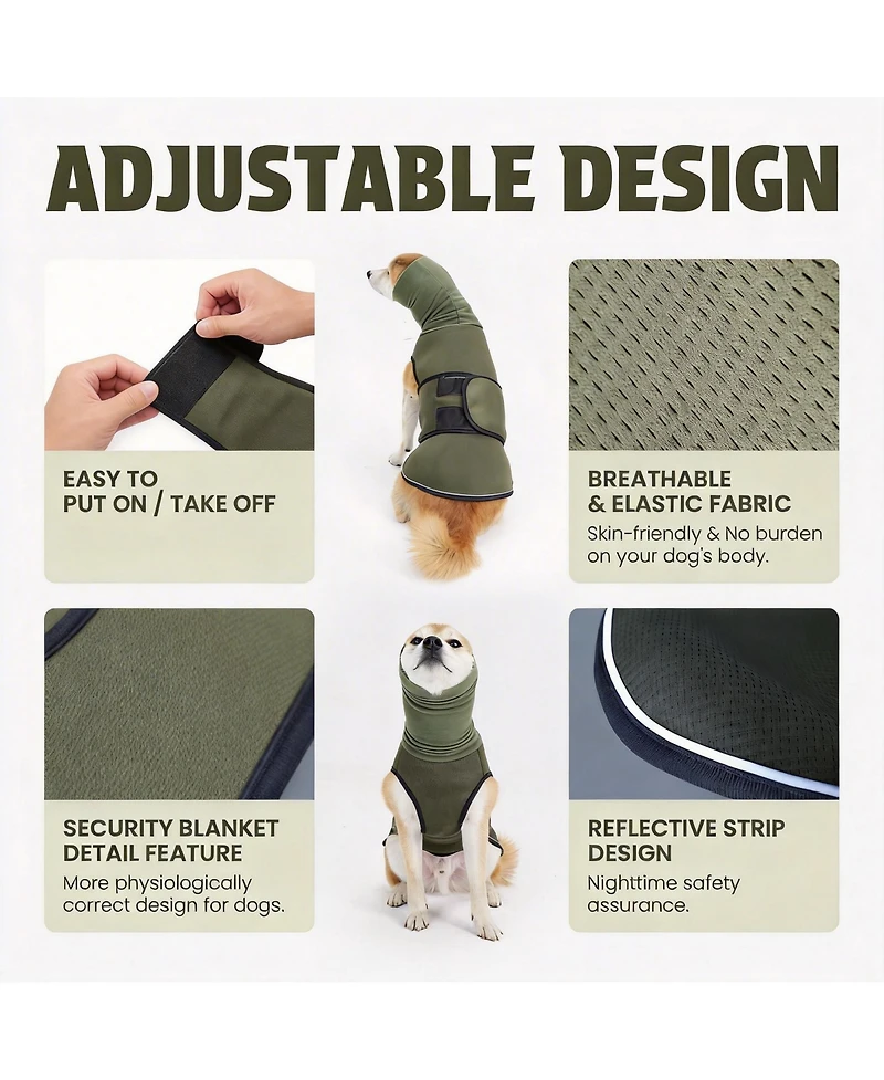 Aronkl Calming Anxiety Vest for Dogs - Comfortable, Safe, and Effective