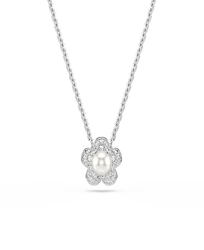 Swarovski x Ariana Grande Rhodium Plated Mother of Pearl Pendant Necklace