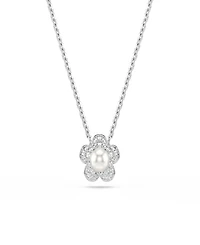 Swarovski x Ariana Grande Rhodium Plated Mother of Pearl Pendant Necklace